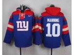 New York Giants #10 Eli Manning Royal Blue Player Pullover NFL Hoodie