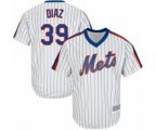 New York Mets #39 Edwin Diaz Replica White Alternate Cool Base Baseball Jersey