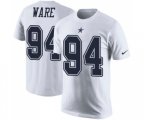 Dallas Cowboys #94 DeMarcus Ware White Rush Pride Name & Number T-Shirt