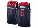 Washington Wizards #5 Markieff Morris Authentic Navy Blue NBA Jersey Statement Edition