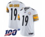 Pittsburgh Steelers #19 JuJu Smith-Schuster White Vapor Untouchable Limited Player 100th Season Football Jersey