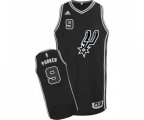 San Antonio Spurs #9 Tony Parker Swingman Black New Road Basketball Jersey