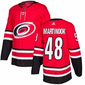 Carolina Hurricanes #48 Jordan Martinook Authentic Red Home NHL Jersey