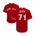 Toronto Blue Jays #71 T.J. Zeuch Authentic Scarlet Alternate Baseball Player Jersey