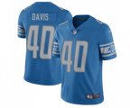 Detroit Lions #40 Jarrad Davis Limited Light Blue Team Color Vapor Untouchable Football Jersey