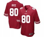 San Francisco 49ers #80 Jerry Rice Game Red Team Color Football Jersey