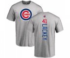 MLB Nike Chicago Cubs #41 John Lackey Ash Backer T-Shirt