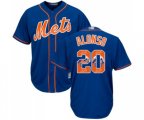 New York Mets #20 Pete Alonso Authentic Royal Blue Team Logo Fashion Cool Base Baseball Jersey
