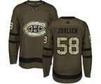 Montreal Canadiens #58 Noah Juulsen Authentic Green Salute to Service NHL Jersey