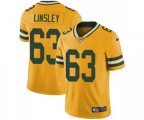 Green Bay Packers #63 Corey Linsley Limited Gold Rush Vapor Untouchable Football Jersey