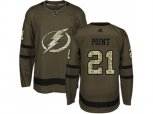 Tampa Bay Lightning #21 Brayden Point Green Salute to Service Stitched NHL Jersey