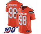 Cleveland Browns #98 Sheldon Richardson Orange Alternate Vapor Untouchable Limited Player 100th Season Football Jersey