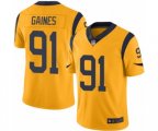 Los Angeles Rams #91 Greg Gaines Limited Gold Rush Vapor Untouchable Football Jersey