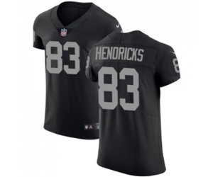 Oakland Raiders #83 Ted Hendricks Black Team Color Vapor Untouchable Elite Player Football Jersey
