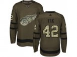 Detroit Red Wings #42 Martin Frk Green Salute to Service Stitched NHL Jersey