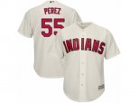 Cleveland Indians #55 Roberto Perez Replica Cream Alternate 2 Cool Base MLB Jersey