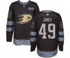 Anaheim Ducks #49 Max Jones Authentic Black 1917-2017 100th Anniversary Hockey Jersey