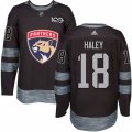 Florida Panthers #18 Micheal Haley Premier Black 1917-2017 100th Anniversary NHL Jersey