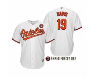 2019 Armed Forces Day Chris Davis Baltimore Orioles White Jersey