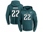 Philadelphia Eagles #22 Sidney Jones Midnight Green Name & Number Pullover NFL Hoodie