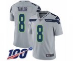 Seattle Seahawks #8 Jamar Taylor Grey Alternate Vapor Untouchable Limited Player 100th Season Football Jersey