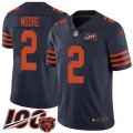 Chicago Bears #2 D.J. Moore Navy Blue Alternate Stitched NFL 100th Season Vapor Limited Jersey