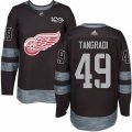 Detroit Red Wings #49 Eric Tangradi Premier Black 1917-2017 100th Anniversary NHL Jersey