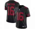 San Francisco 49ers #16 Joe Montana Black Vapor Untouchable Limited Player Football Jersey
