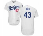 Los Angeles Dodgers Edwin Rios White Home Flex Base Authentic Collection Baseball Player Jersey