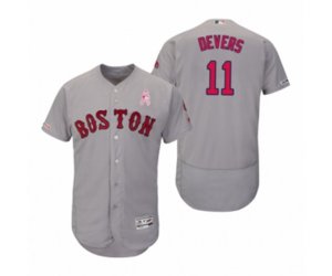 2019 Mother\'s Day Rafael Devers Boston Red Sox #11 Gray Flex Base Road Jersey