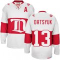 CCM Detroit Red Wings #13 Pavel Datsyuk Premier White Winter Classic Throwback NHL Jersey