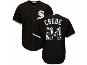 Chicago White Sox #24 Joe Crede Authentic Black Team Logo Fashion Cool Base MLB Jersey