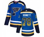 Adidas St. Louis Blues #78 Beau Bennett Authentic Blue Drift Fashion NHL Jersey