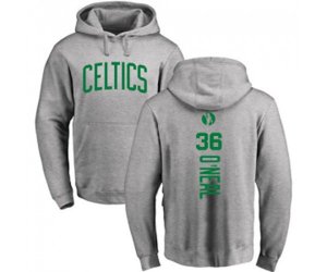 Boston Celtics #36 Shaquille O\'Neal Ash Backer Pullover Hoodie
