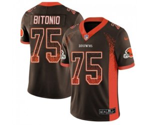 Cleveland Browns #75 Joel Bitonio Limited Brown Rush Drift Fashion Football Jersey