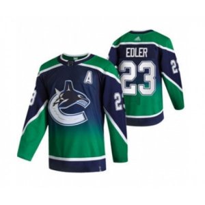 Vancouver Canucks #23 Alexander Edler Green 2020-21 Reverse Retro Alternate Hockey Jersey