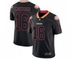 San Francisco 49ers #16 Joe Montana Limited Lights Out Black Rush Football Jersey
