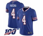 Buffalo Bills #4 Stephen Hauschka Royal Blue Team Color Vapor Untouchable Limited Player 100th Season Football Jersey