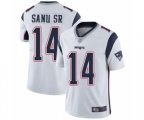 New England Patriots #14 Mohamed Sanu Sr White Vapor Untouchable Limited Player Football Jersey