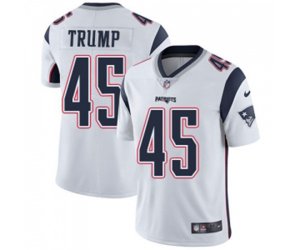 New England Patriots #45 Donald Trump White Vapor Untouchable Limited Player Football Jersey