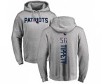 New England Patriots #56 Andre Tippett Ash Backer Pullover Hoodie