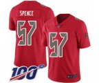 Tampa Bay Buccaneers #57 Noah Spence Limited Red Rush Vapor Untouchable 100th Season Football Jersey