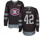 Montreal Canadiens #42 Dominic Moore Premier Black 1917-2017 100th Anniversary NHL Jersey