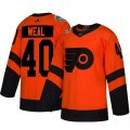 Philadelphia Flyers #40 Jordan Weal Orange Authentic 2019 Stadium Series Stitched NHL Jersey