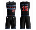 Chicago Bulls #15 Chandler Hutchison Authentic Black Basketball Suit Jersey - City Edition