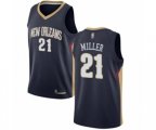 New Orleans Pelicans #21 Darius Miller Swingman Navy Blue Basketball Jersey - Icon Edition