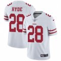 San Francisco 49ers #28 Carlos Hyde White Vapor Untouchable Limited Player NFL Jersey