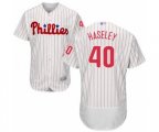 Philadelphia Phillies Adam Haseley White Home Flex Base Authentic Collection Baseball Player Jersey