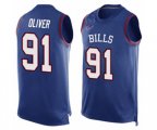Buffalo Bills #91 Ed Oliver Limited Royal Blue Player Name & Number Tank Top Football Jersey
