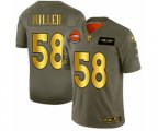 Denver Broncos #58 Von Miller Olive Gold 2019 Salute to Service Football Jersey